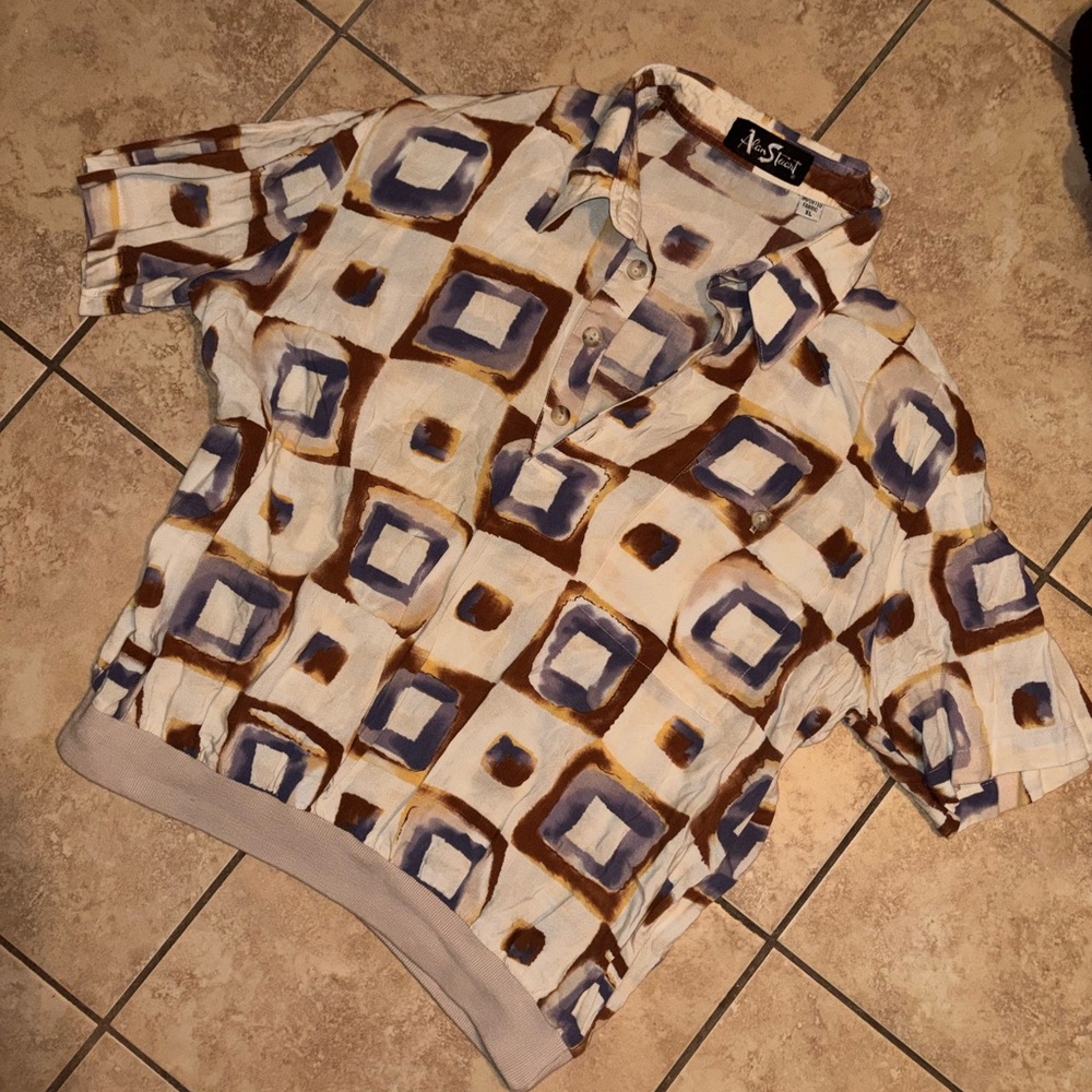 Alan Stuart vintage Geometric Patterned Shirt